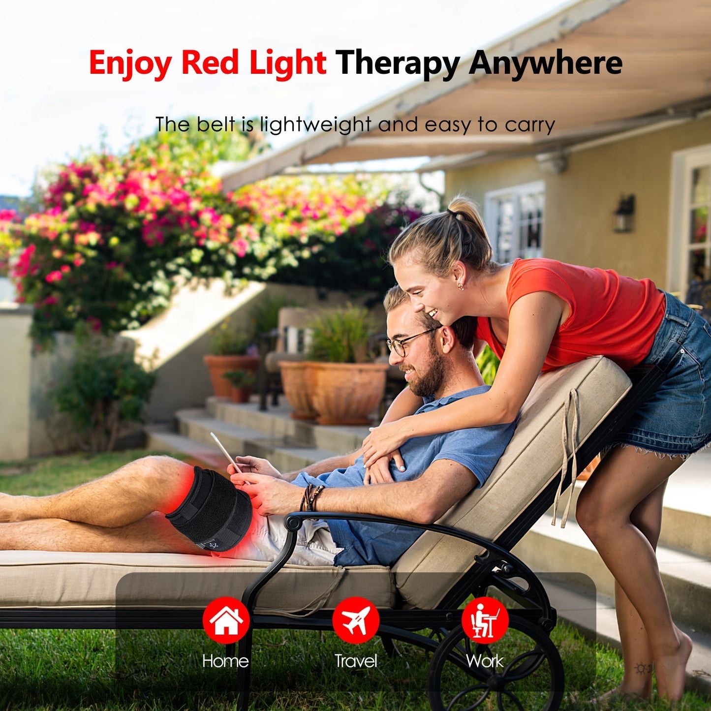 Skorter | At Home Infrared Red Light Therapy Belt Pad for Pain Relief with 60 LED