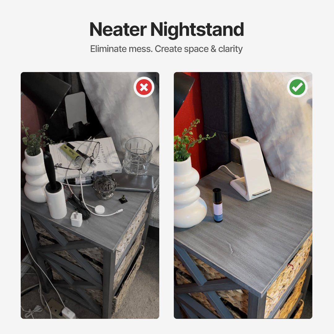 Skorter | 3-in-1 Wireless Charging Station | Apple, Samsung, Watch, AirPods | Fast Charging Solution