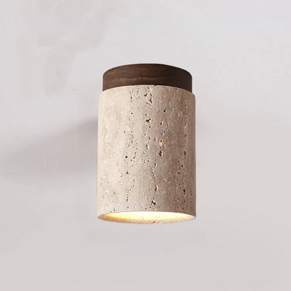 Skorter | LysSten – Built-in travertine chandelier for hallways and staircases