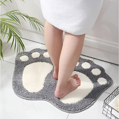 Skorter | Cute Paw Print Bath Mat