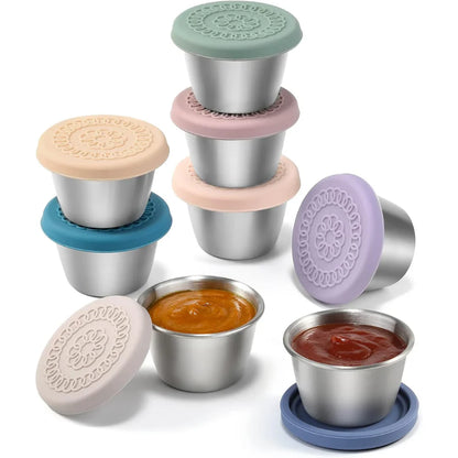Skorter | Airtight Stainless Steel Sauce Containers (Set of 6)