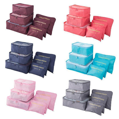 Skorter | 6-Piece Travel Set Storage Cubes for Clothes and Accessories