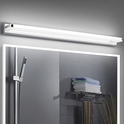 Skorter | Scandinavia Linear Mirror Wall Lamp, Chrome/Black, Bedroom