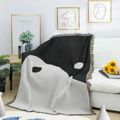Skorter | Artistic Yin Yang Tapestry Throw Blanket