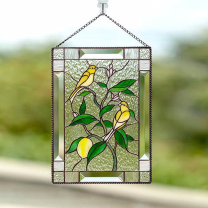 skorter | Cardinal Stained Glass Window Panel