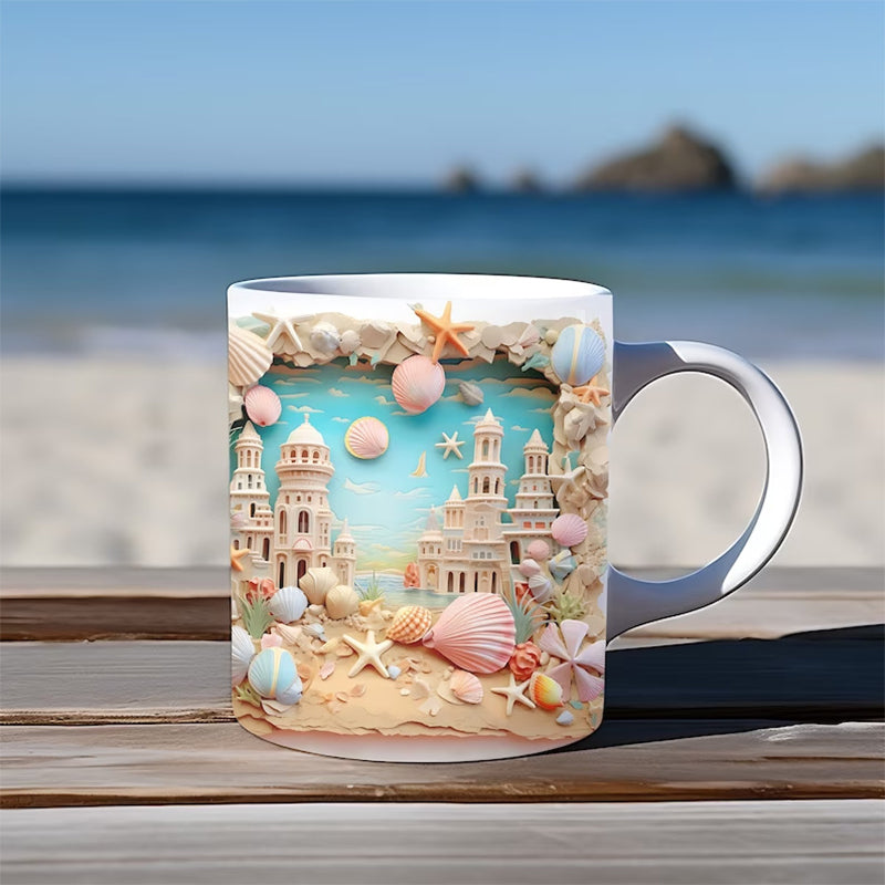 skorter | 3d Ocean Beach Breakthrough Theme Coffee Mug