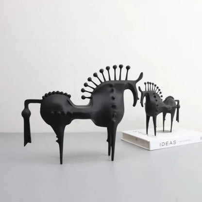 Skorter | Black Stallion Metal Sculpture