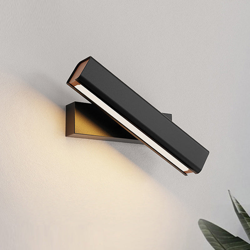 Skorter | Aqsa Modern LED Wall Lamp Indoor Reversible Rectangular Metal/Wood Living Room