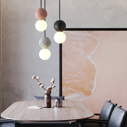 Skorter | Aurora Small Modern LED Ceiling Lamps - Black and White Glass for Dining Table