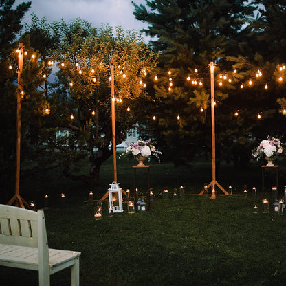 Skorter | 27Ft G40 Solar String Lights Outdoor Waterproof Globe Lights With 4 Lighting Modes Shockproof LED Bulbs