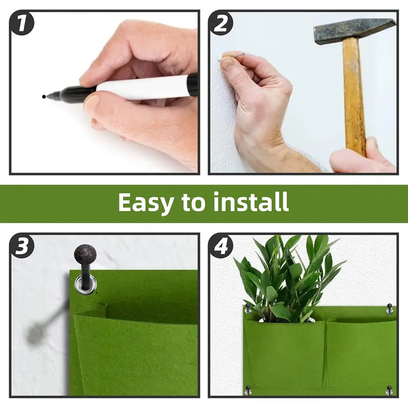 Skorter | Felt Plant Bag for Vertical Wall Mounting – Three-dimensional, Non-woven Plant Bag