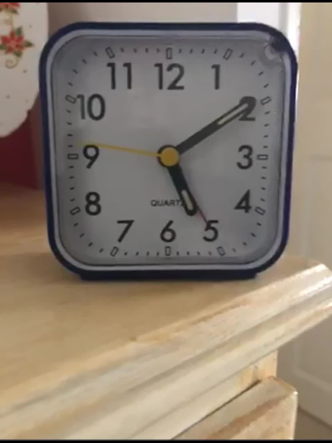 Skorter | TimeRest - Classic Square Travel Alarm Clock with Snooze and Glowing Hands