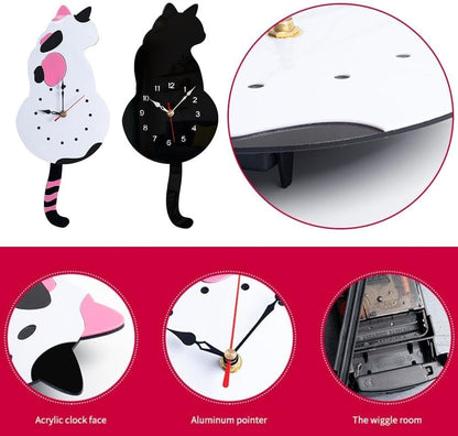Skorter | Creative Cute Cat Clock With A Movable Tail