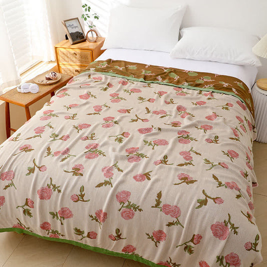 Skorter | Bamboo Fiber Rural Rose Summer Blanket