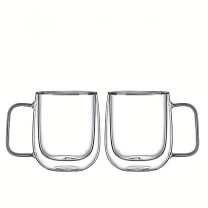 Skorter | ThermoSip Double-walled Glass Mug – Borosilicate Glass, Heat Resistant & Elegant