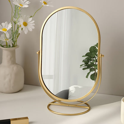 Skorter | 360° Rotating Makeup Mirror – Iron Frame, Compact and Portable, No Power Needed