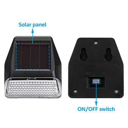 Skorter | 6 Pack Dusk-To-Dawn LED Solar Garden Lighting for Path, 4000K Cool White, Black