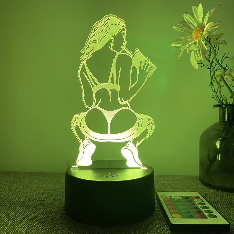 Skorter | DecoLamp - 3D Artistic Table Lamp with Remote Control, USB Powered, 16 Color Options