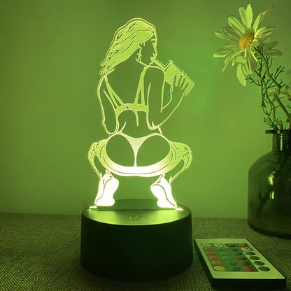 Skorter | DecoLamp - 3D Artistic Table Lamp with Remote Control, USB Powered, 16 Color Options