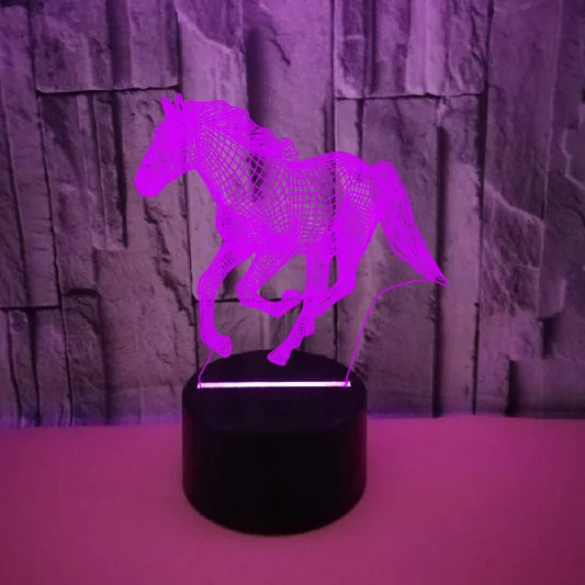 Skorter | 3D LED Horse Lamp – Colorful Night Light for Kids & Horse Lovers