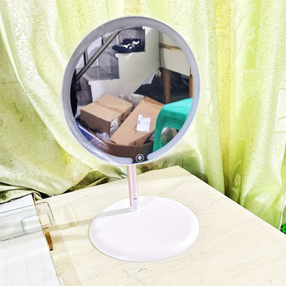 Skorter | LED Makeup Mirror with Lamp Stand – Adjustable Tricolor Lighting, Rechargeable and Portable