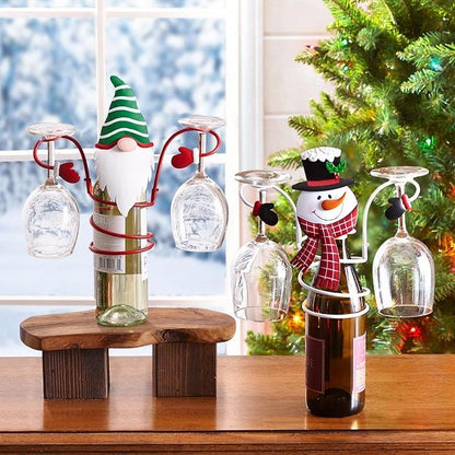 Skorter | Holiday Wine Bottle & Glass Holders - Christmas decoration