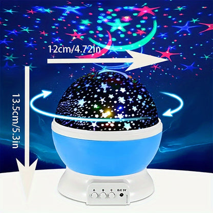 Skorter | StarGlow - LED Star Projector Night Light with Adjustable Colors and USB Power