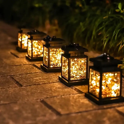 Skorter | Solar LED Lantern with Light Wire and Hanging Clip – Waterproof Garden Lighting for Terrace and Balcony