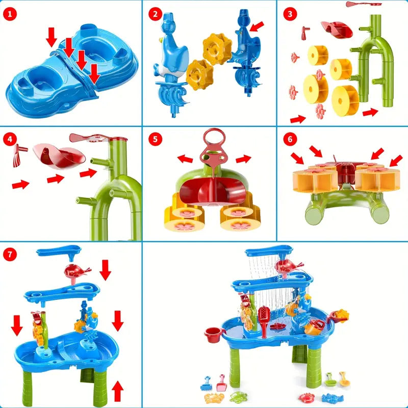 Skorter | 3-Layer Sand and Water Table | Fun & Educational Playset for Kids Ages 1–5