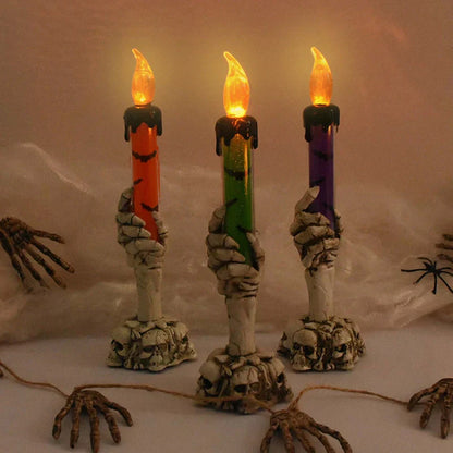 Skorter | Halloween Ghost Hand Electronic Skeleton Candle Halloween Party Bar Props Decoration Glitter Lamp