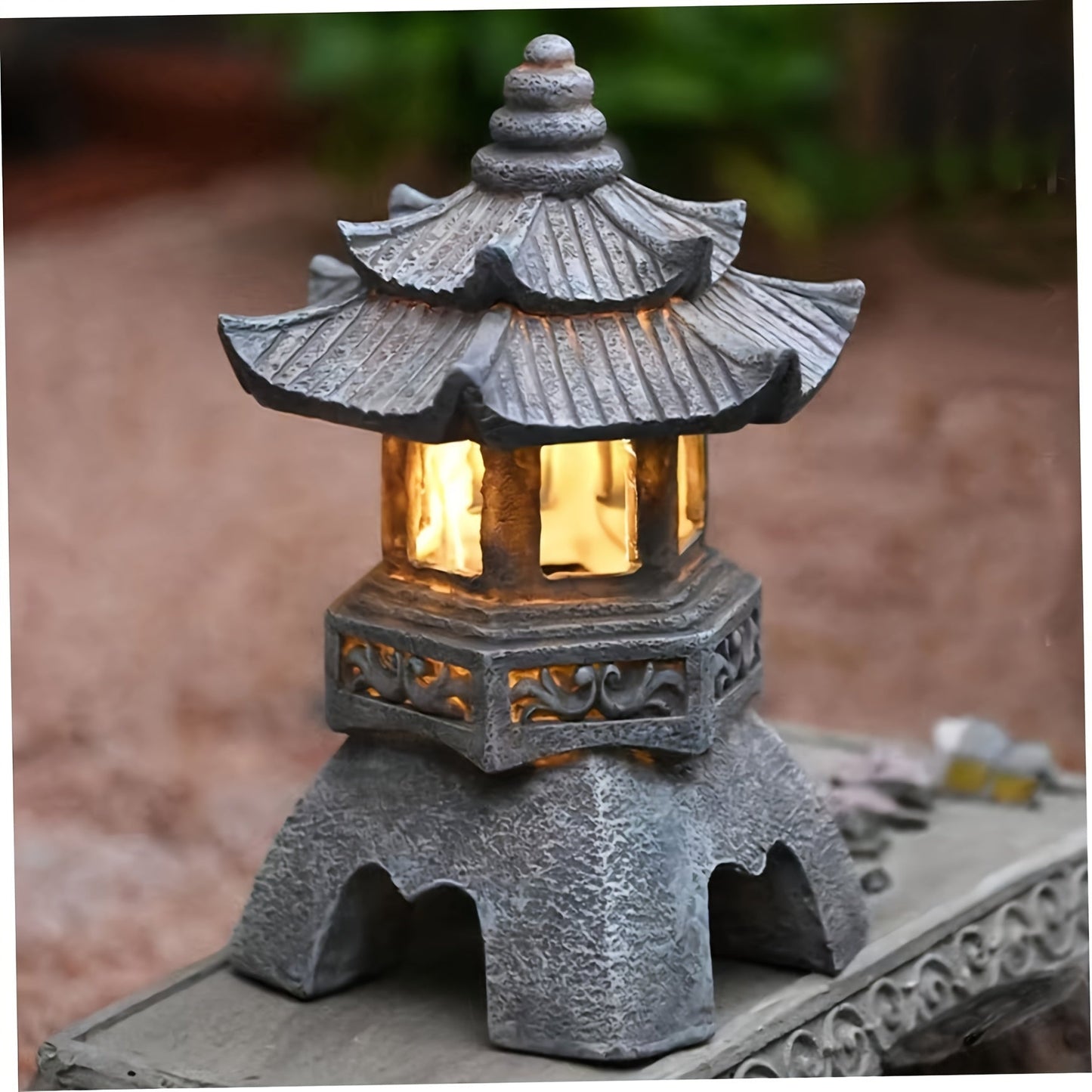 Skorter | LumiLicht - Solar Energy Pagoda Lantern statue, Zen decoration