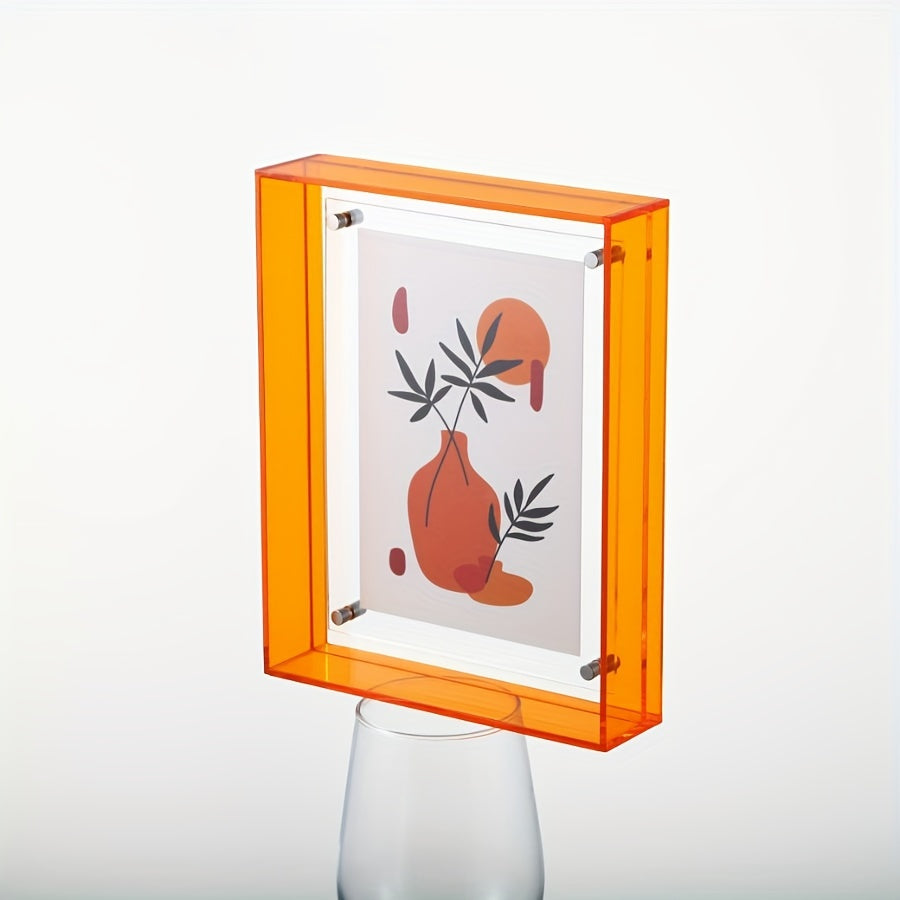Skorter | Elegant Acrylic Picture Frame - Rectangular, Wall Mounting or Table Decoration for Wedding Pictures, Posters & Puzzles - No Power Needed, Home Decor