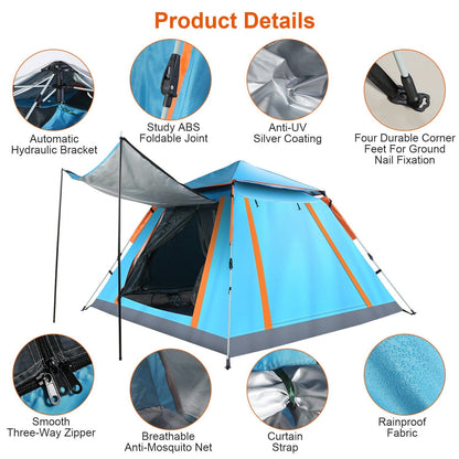 Skorter | 4-5 Person Camping Tent Outdoor Foldable Waterproof Tent