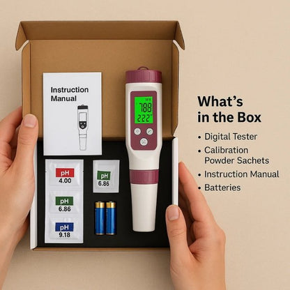 Skorter | Digital Pool Tester – Measuring device for pH and chlorine for easy pH measurement in pool water