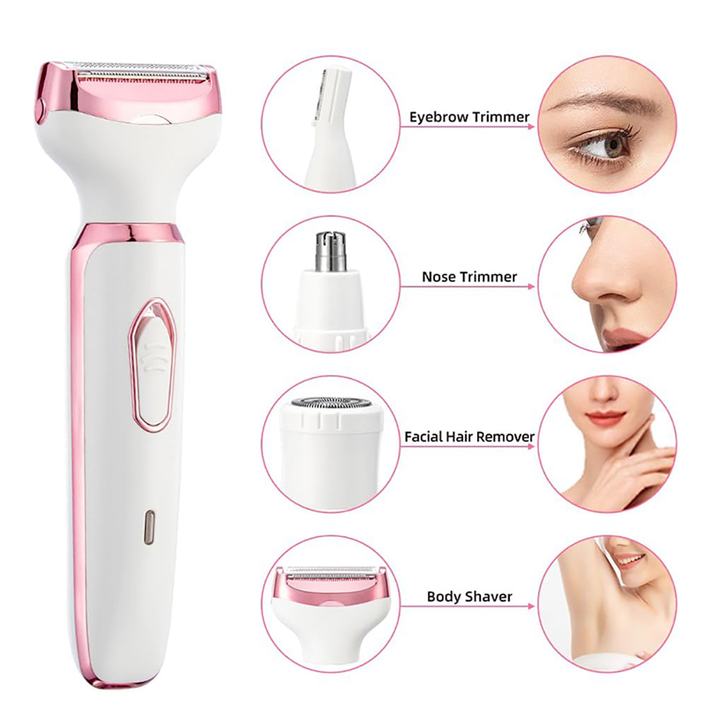 Skorter | 4-in-1 Rechargeable Electric Shaver for Women