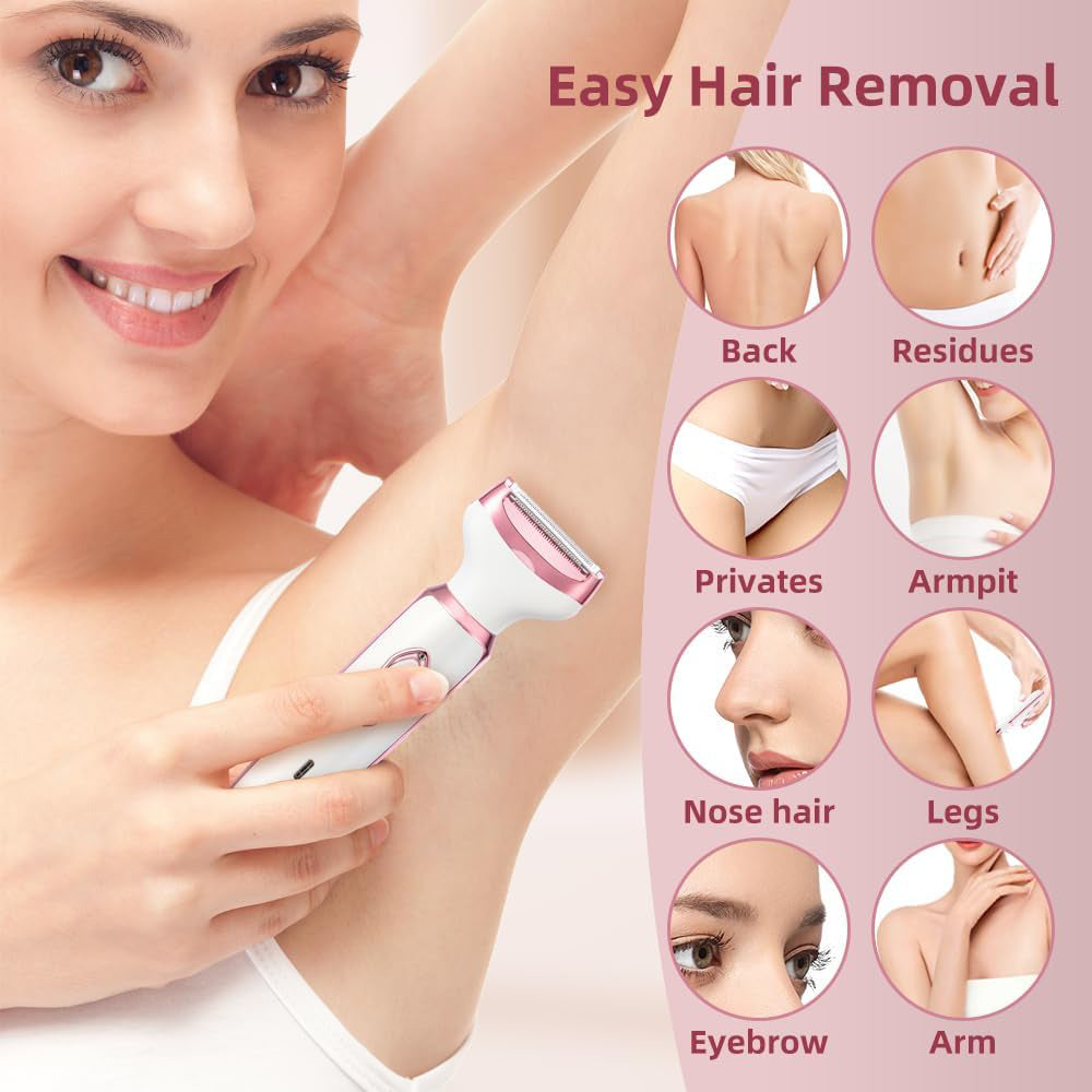 Skorter | 4-in-1 Rechargeable Electric Shaver for Women