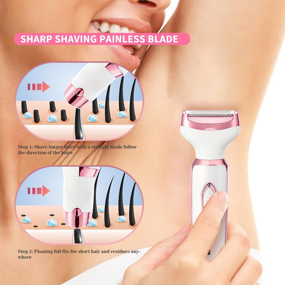 Skorter | 4-in-1 Rechargeable Electric Shaver for Women