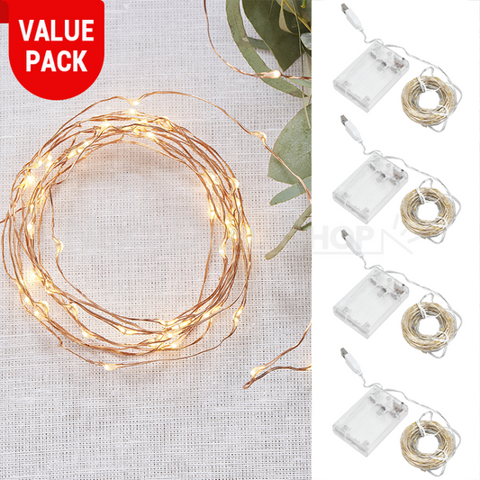 Skorter | 4 Pcs - Fantasy Copper Wire LED Light (Waterproof)