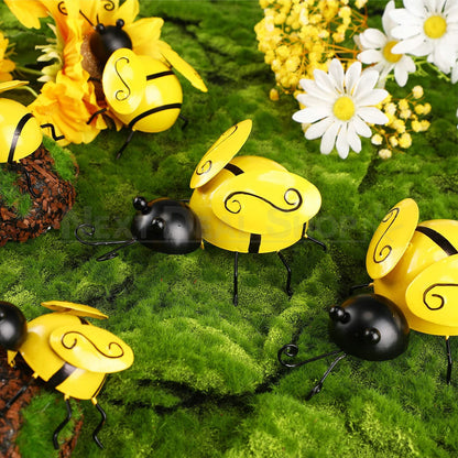 Skorter | 4 pcs Metal Bee Wall Art Decor