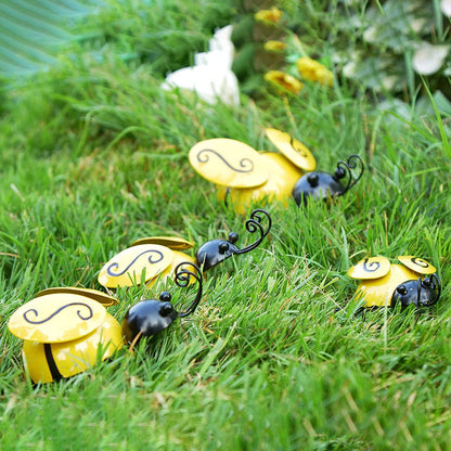 Skorter | 4 pcs Metal Bee Wall Art Decor