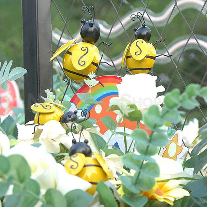 Skorter | 4 pcs Metal Bee Wall Art Decor