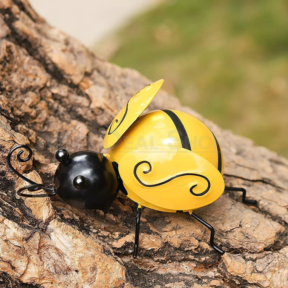 Skorter | 4 pcs Metal Bee Wall Art Decor