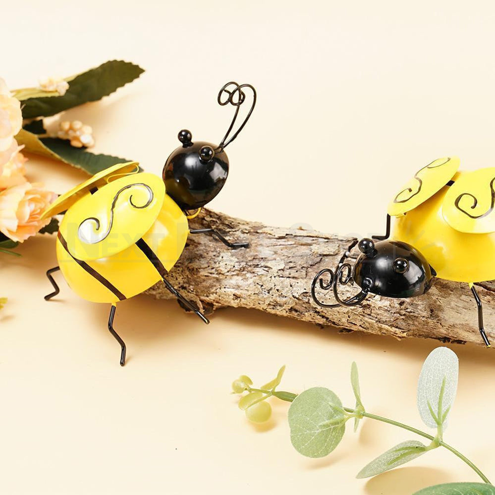Skorter | 4 pcs Metal Bee Wall Art Decor