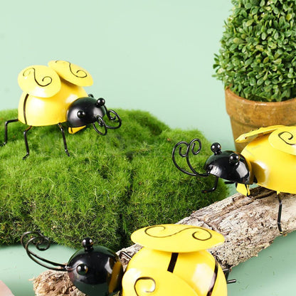 Skorter | 4 pcs Metal Bee Wall Art Decor