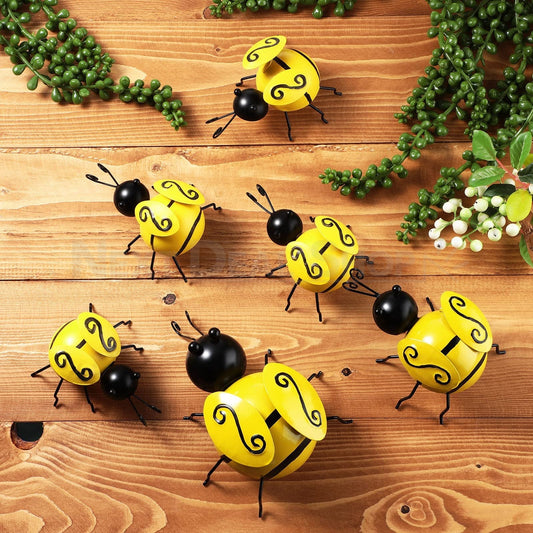 Skorter | 4 pcs Metal Bee Wall Art Decor