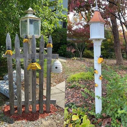 Skorter | 4 Pcs Metal Bumblebee Wall Decor