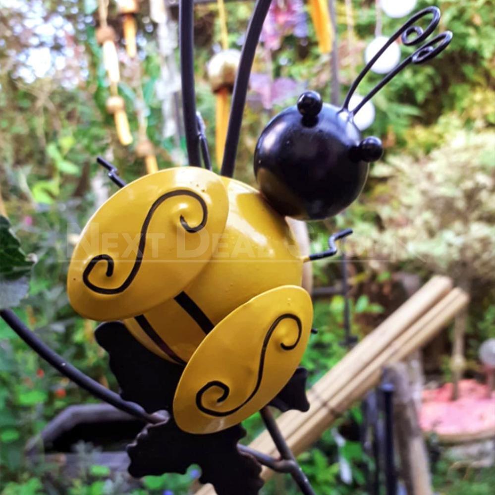 Skorter | 4 Pcs Metal Bumblebee Wall Decor