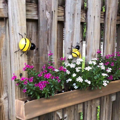 Skorter | 4 Pcs Metal Bumblebee Wall Decor