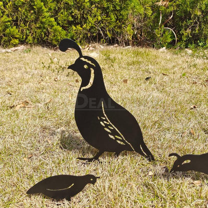 Skorter | 4 pcs - Metal Swallow Family Garden Stake