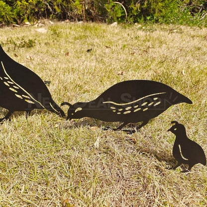 Skorter | 4 pcs - Metal Swallow Family Garden Stake